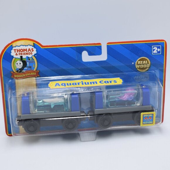 Aquarium Cars Shark and Squid Learning Curve Thomas & Friends Wooden Trains New - Picture 1 of 12